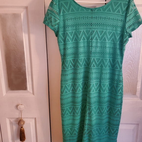 No Boundaries Green Lace Dress S Large - Picture 2 of 7